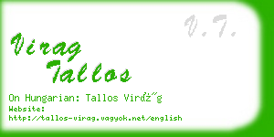 virag tallos business card